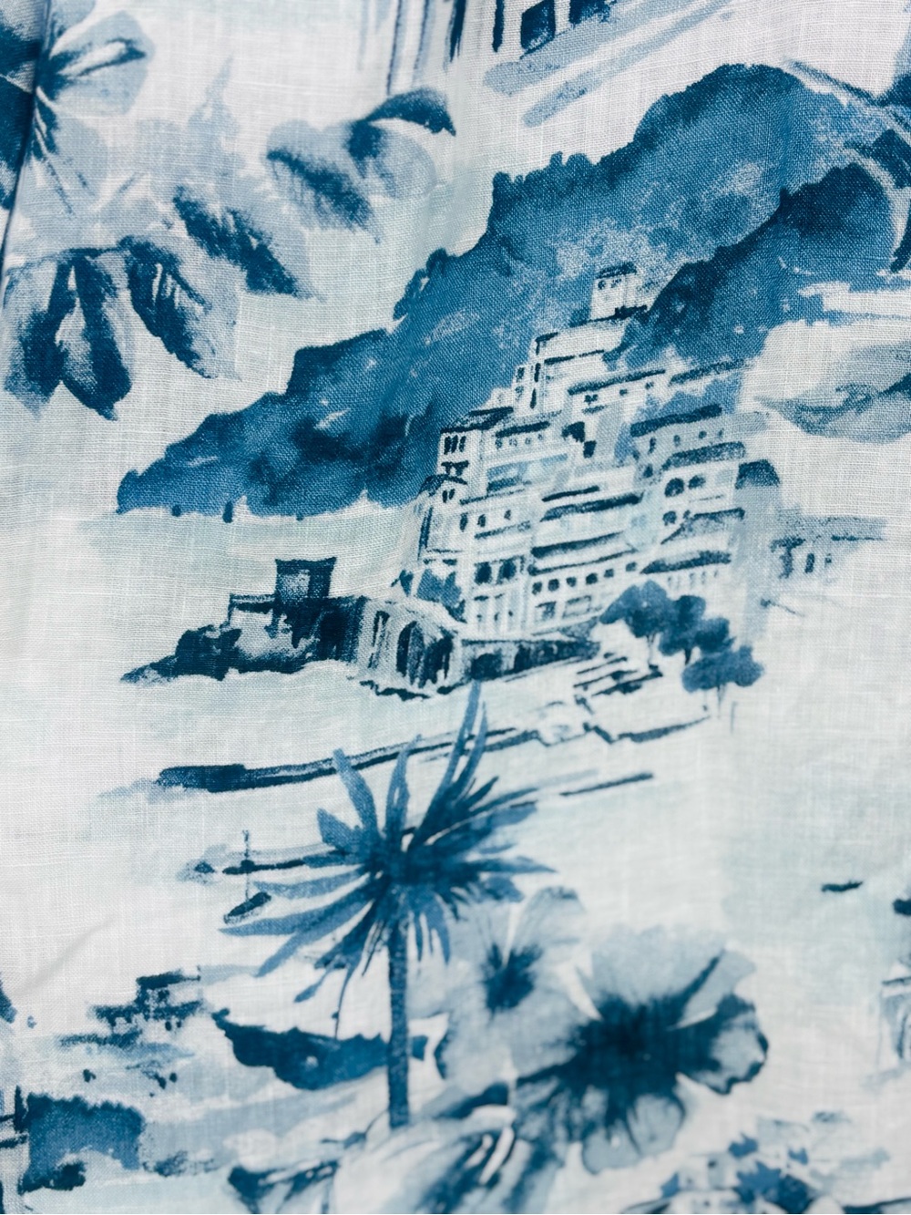 Cynthia Rowley 100% Linen Top Popover Floral Blue White Beachy Coastal 2X
22/24 - Picture 5 of 11